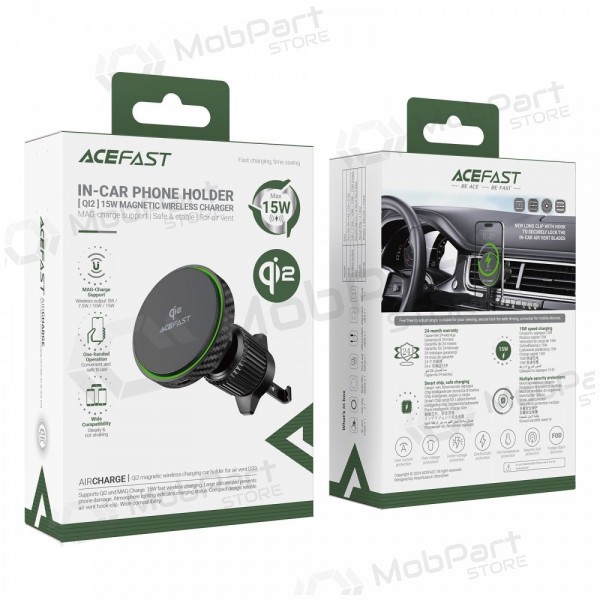Automobilinis laikiklis-lader Acefast D33 MagSafe 15W svart