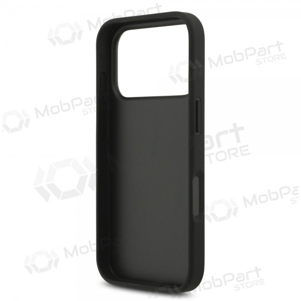 Apple iPhone 17 Pro deksel - Guess PU 4G Metal Logo Strap (svart)
