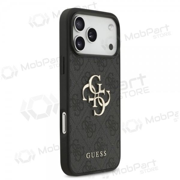 Apple iPhone 17 Pro Max deksel - Guess PU 4G Metal Logo (grå)