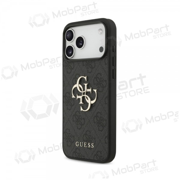 Apple iPhone 18 Pro Max deksel -Guess PU 4G Metal Logo- (grå)