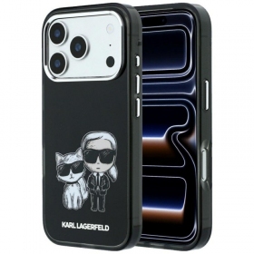 Apple iPhone 18 Pro deksel - Karl Lagerfeld PU Semi Wrap Smooth Sketch Bodies MagSafe