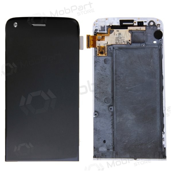 LG H850 G5 skjerm (med ramme) (svart) (service pack) (original)