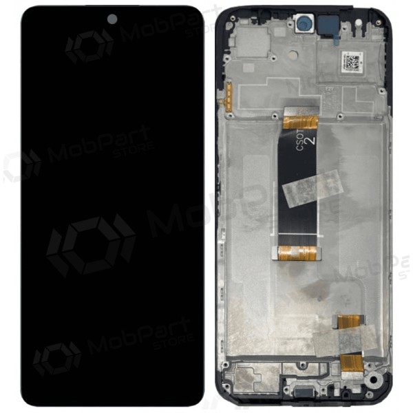 Xiaomi Redmi 13 4G, 5G, Poco M6 4G skjerm (svart) (med ramme) (original)