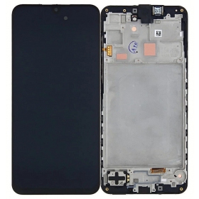 Samsung Galaxy A16 4G skjerm (svart) (med ramme) (original)