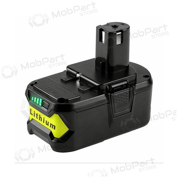 Batteri Ryobi ONE+ RB18L60 / P108 for 18V verktøy 6Ah Li-ion med ladeindikator (erstatning)
