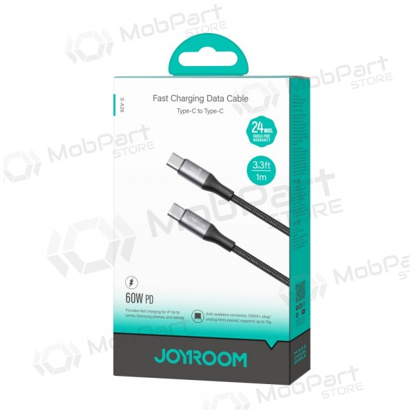 USB kabel Joyroom S-A28 USB-C to USB-C 60W 1.0m svart