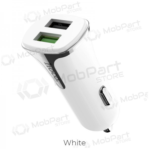 Lader automobilinis Hoco Z31 Quick Charge 3.0 (3.4A) x 2 USB (hvit)