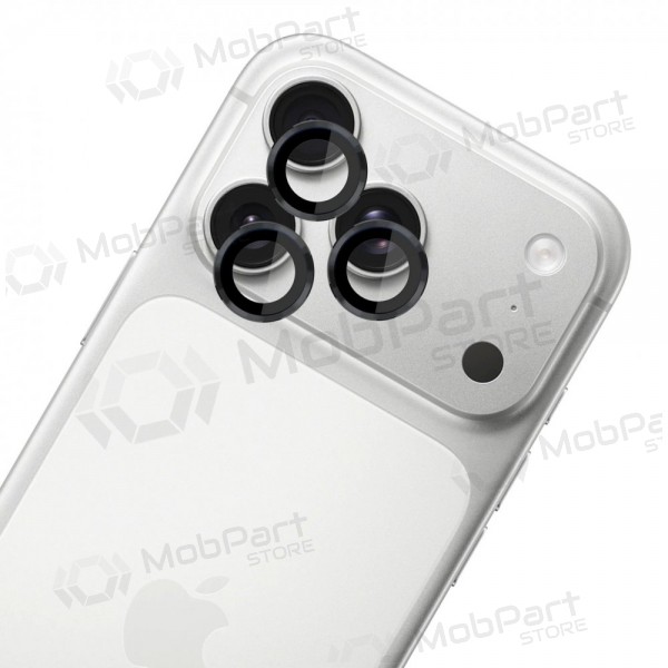 Apple iPhone 18 Pro, 18 Pro Max skjermbeskytter herdet glass for kamera - "3MK Lens Pro" (svart)