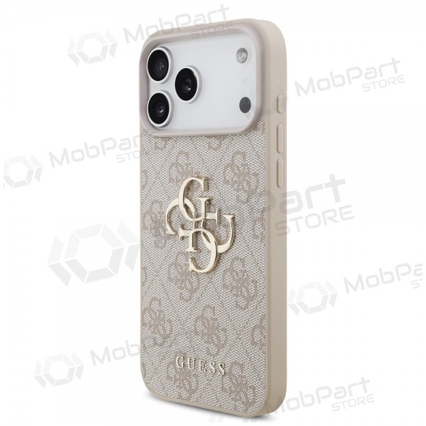 Apple iPhone 17 Pro Max deksel - Guess PU 4G Metal Logo (rosa)