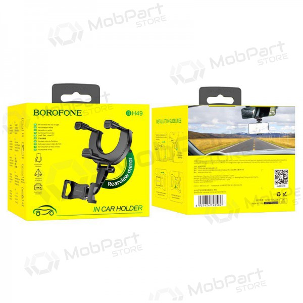 Mobilholder Borofone BH49 tvirtinamas ant veidrodėlio svart