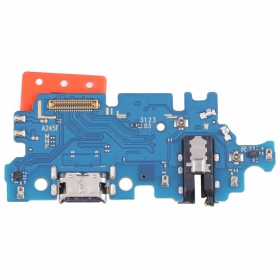 Samsung A245 Galaxy A24 4G ladekontakt og mikrofon med flex (service pack) (original)