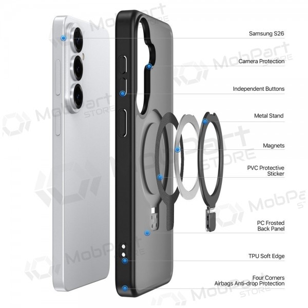 Samsung Galaxy S26 Ultra deksel - Dux Ducis Yind Magnetic Stand (svart)