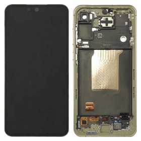 Samsung Galaxy A55 skjerm (Awesome Lemon) (med ramme) (original)