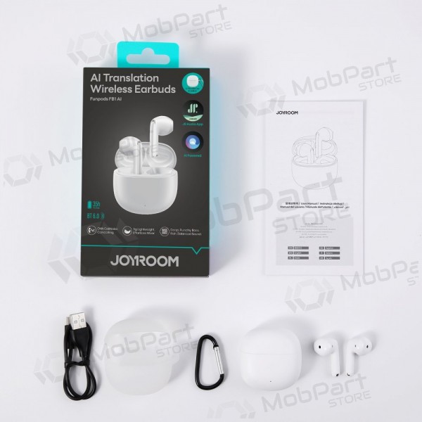 Trådløse hodetelefoner med mikrofon Joyroom JR-FB1 Bluetooth hvit