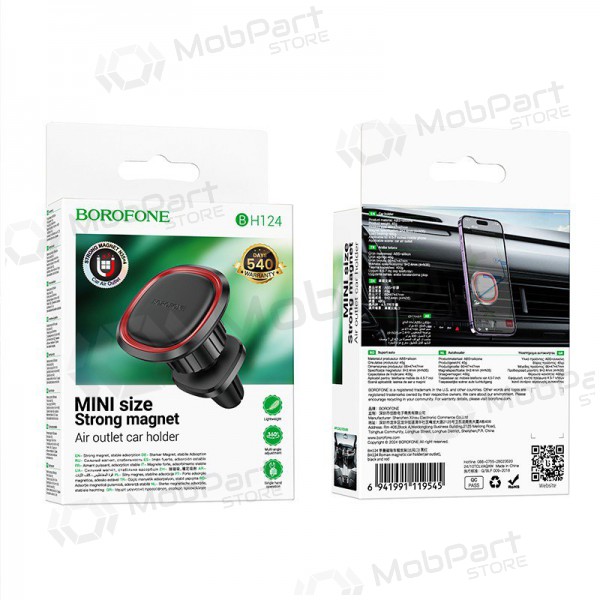 Mobilholder Borofone BH124 (air vent) svart