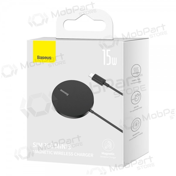 MagSafe trådløs lader Baseus Simple Mini 3 15 W svart