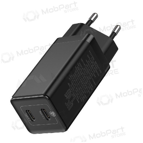 Lader Baseus GaN 45w (20V/3A) + Type-C kabel (MacBook) (svart)