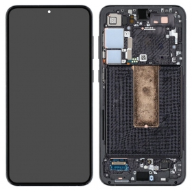 Ekranas Samsung S916 S23+ 5G su lietimui jautriu stikliuku og rėmeliu Phantom Black original (service pack)