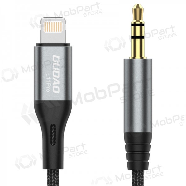 Lydkabel Dudao L11Pro Lightning til 3.5 mm 1 m svart
