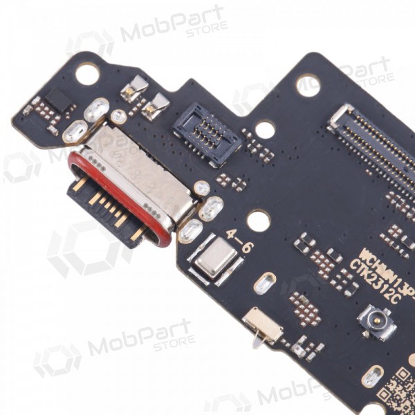 Xiaomi Redmi Note 13 Pro 5G, Poco X6 5G ladekontakt og mikrofon med flex (service pack) (original)
