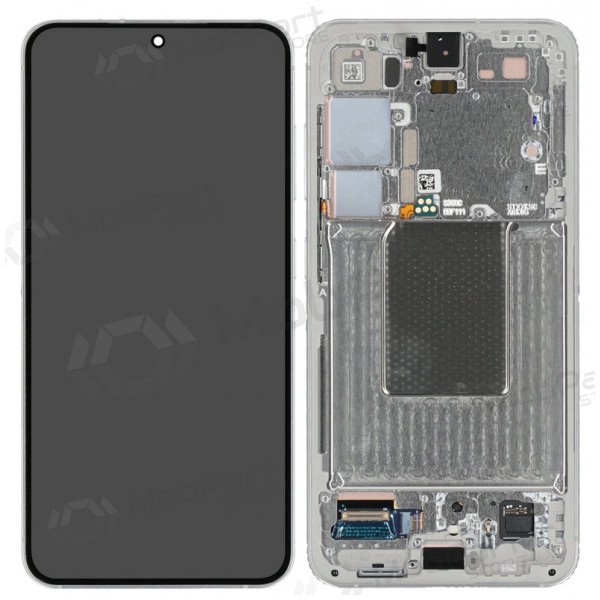 Ekranas Samsung S921 S24 su lietimui jautriu stikliuku og rėmeliu Marble Grey original (service pack)