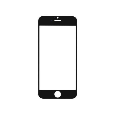 Apple iPhone 6 Skjermglass (svart) (for screen refurbishing)