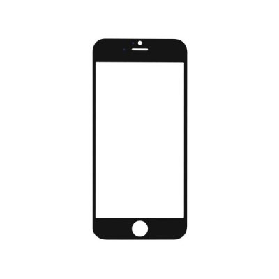 Apple iPhone 6 Skjermglass (svart) (for screen refurbishing)