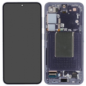 Ekranas Samsung S921 S24 su lietimui jautriu stikliuku og rėmeliu Cobalt Violet original (service pack)