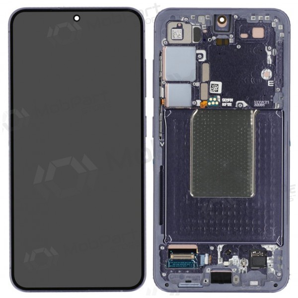 Ekranas Samsung S921 S24 su lietimui jautriu stikliuku og rėmeliu Cobalt Violet original (service pack)