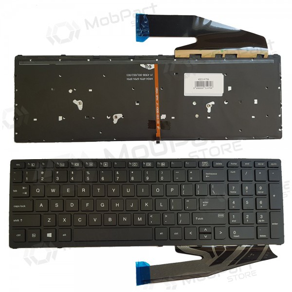 HP ZBook 17 G4, 15 G3, G4, 17 G3, G4, US tastatur