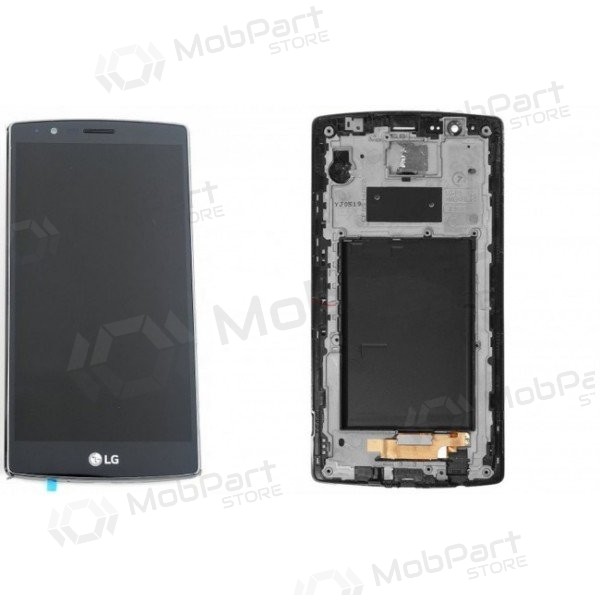 LG H815 Optimus G4 skjerm (med ramme) (svart)