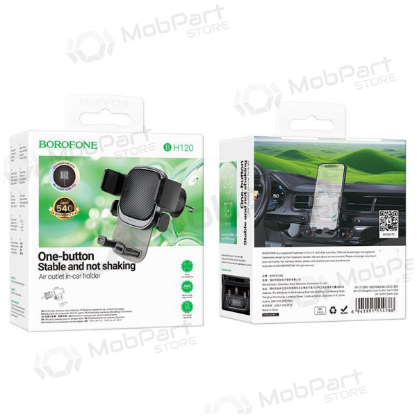 Mobilholder Borofone BH120 (air vent) svart