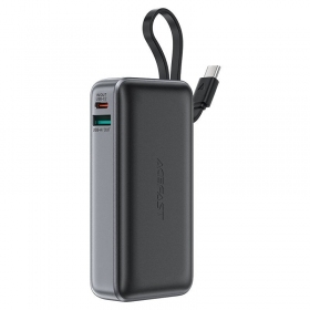 Powerbank Power Bank Acefast M7-10000 PD30W With Cable 10000mAh svart