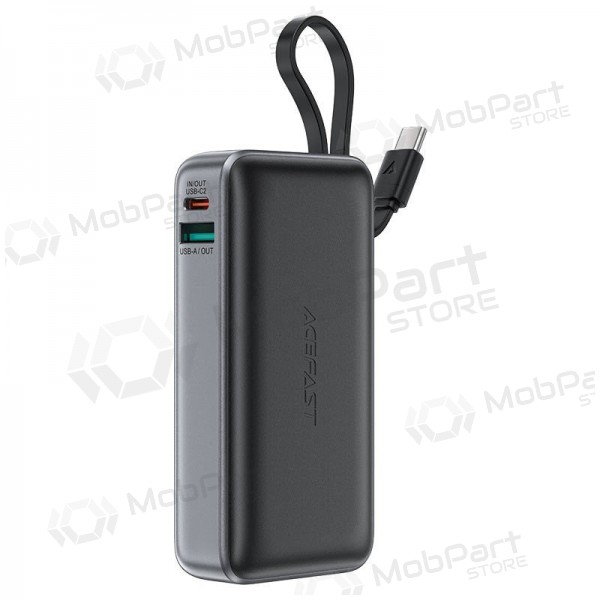 Powerbank Power Bank Acefast M7-10000 PD30W With Cable 10000mAh svart