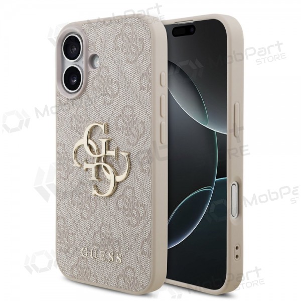 Apple iPhone 17 deksel - Guess PU 4G Metal Logo (rosa)