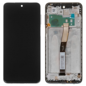 Xiaomi Redmi Note 9S skjerm (svart) (med ramme) (service pack) (original)