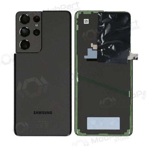 Samsung G998 Galaxy S21 Ultra 5G bakside (Phantom Black) (brukt grade A, original)