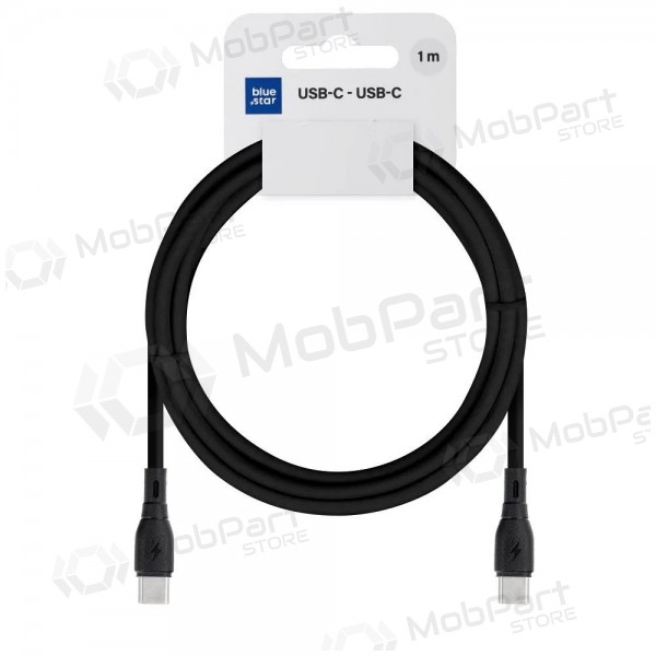 USB-C-kabel Blue Star PJ73-13-3 USB-C til USB-C 1 m 60 W svart