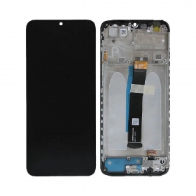 Xiaomi Poco C40 skjerm (svart) (med ramme) (original)
