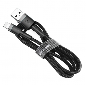 USB kabel Baseus Cafule USB-A to Lightning 1.5A 2.0m grå-svart CALKLF-CG1