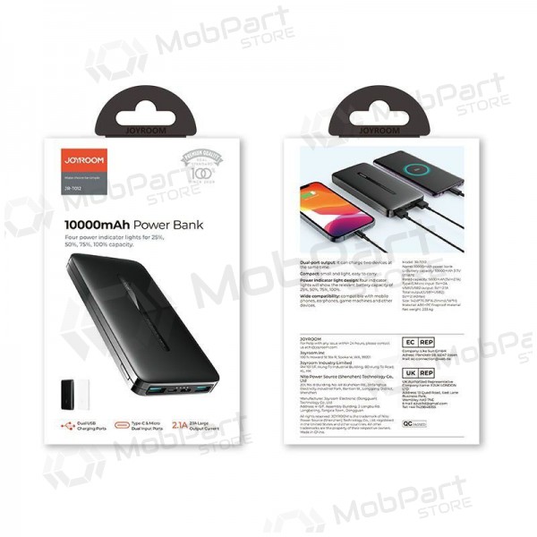 Powerbank Power Bank Joyroom JR-T012 10000mAh hvitt