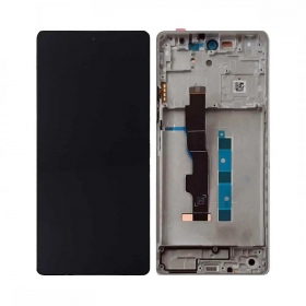 Xiaomi Poco M7 Pro 5G skjerm (lilla) (med ramme) (original)