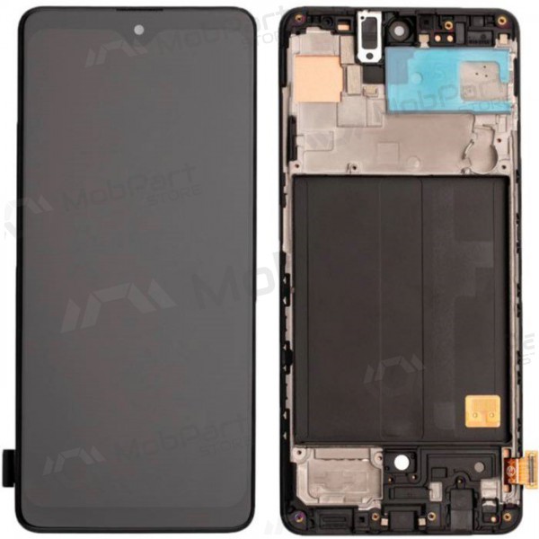 Samsung Galaxy A51 skjerm (svart) (med ramme) (original) Samsung Galaxy A51 skjerm (svart) (med ramme) (original)