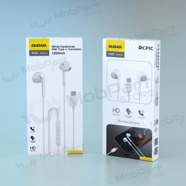 USB-C hodetelefoner Dudao X3C hvit