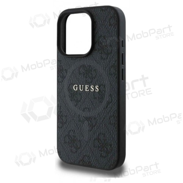 Apple iPhone 16 Pro Max deksel - Guess PU Leather 4G Colored Ring MagSafe (svart)