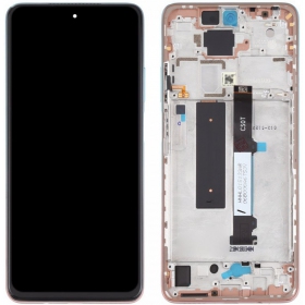 Xiaomi Mi 10T Lite 5G skjerm (rosa) (med ramme) (service pack) (original)