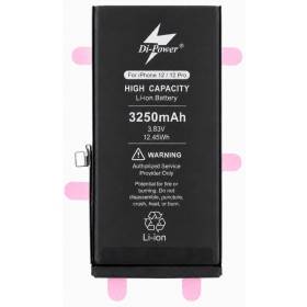Akumuliatorius "Di-Power" (forstørret kapasitet) egnet iPhone 12/12 Pro 3250mAh