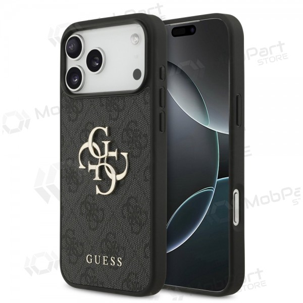 Apple iPhone 17 Pro Max deksel - Guess PU 4G Metal Logo (grå)