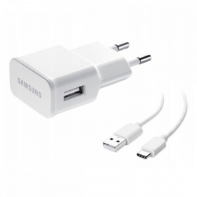 Lader original Samsung EP-TA200NWE 15W + Type-C kabel hvit
