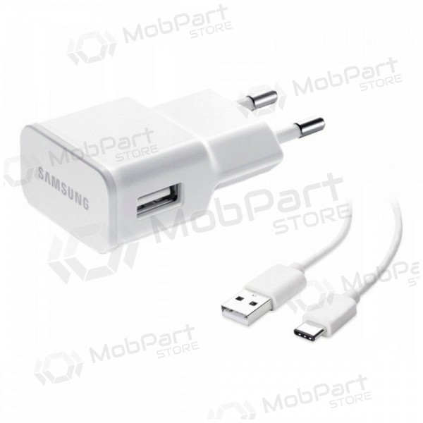 Lader original Samsung EP-TA200NWE 15W + Type-C kabel hvit